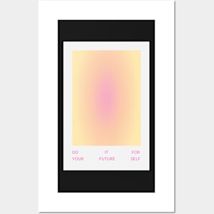 Motivational Quote Pink Glow Aura Posters and Art